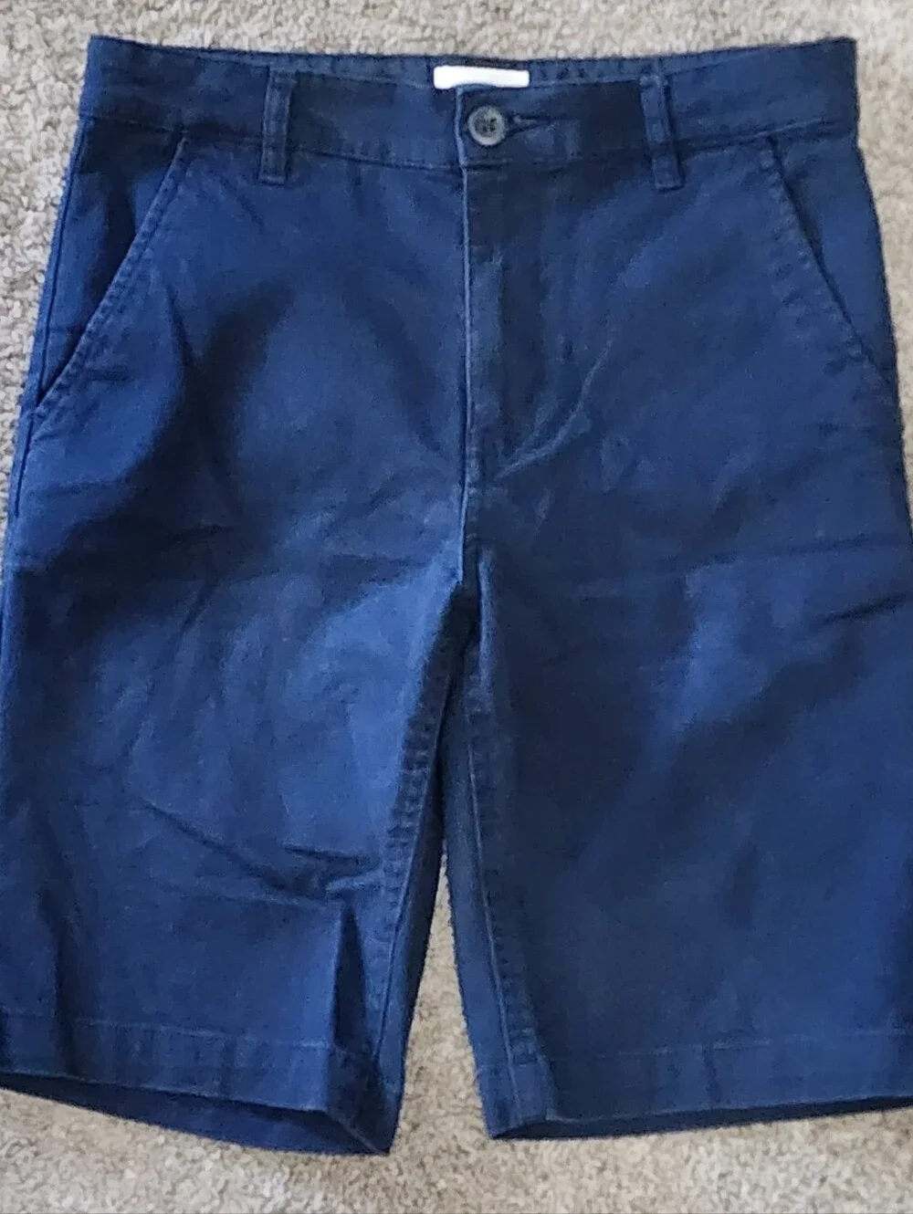 Boys Old Navy Size 12 (L) Adjustable Navy Uniform Shorts (x2), Signs Of Fading